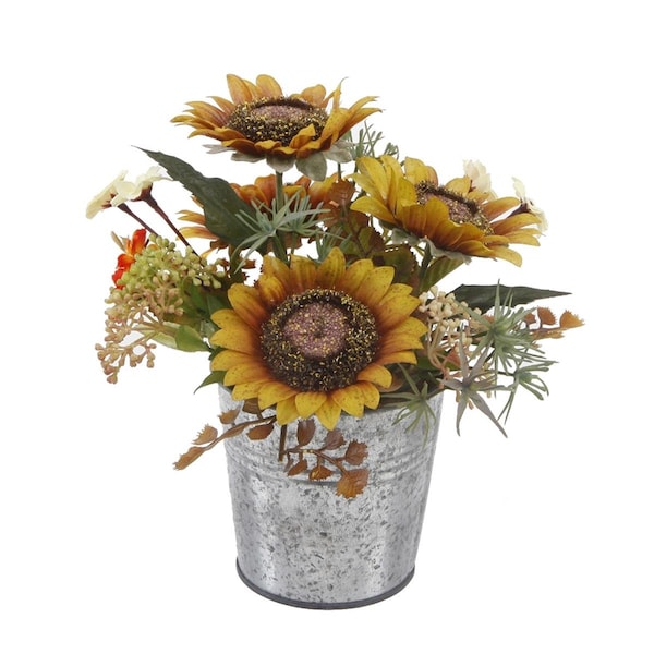 Espectaculo 8 in. Tall SUNFLOWERS MIX IN TIN - ES2578380