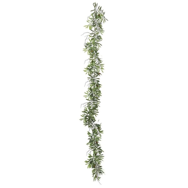 Vickerman 6 in. Green Olive Hill Garland - FK171202