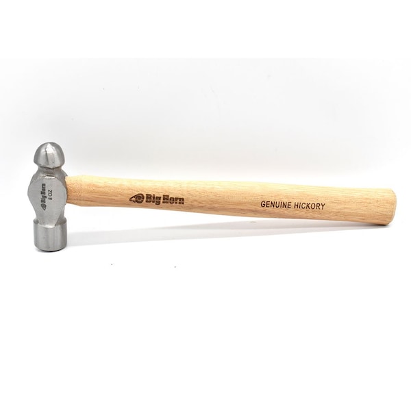 Big Horn Ball Pein Hammer, Hickory Handle, 8 Oz - 15128
