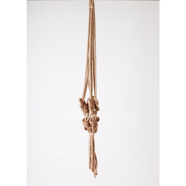 Auric 30 in. Jute Plant Hanger, Beige & Tan - AU2739839