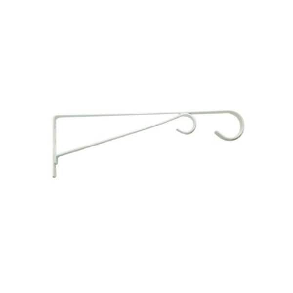 Dare2Decor 12 in. Powder-Coated Steel Hanging Plant Bracket White - DA3242003