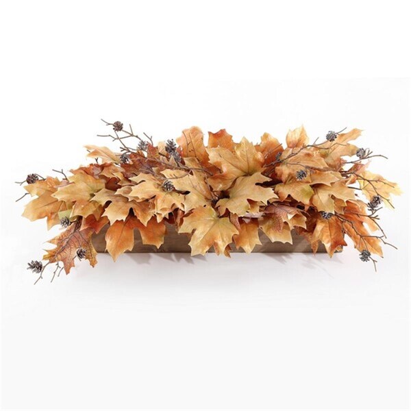 Safavieh 30 in. Faux Maple Leaf Potted Arrangement, Orange & Yellow - FXP1066A