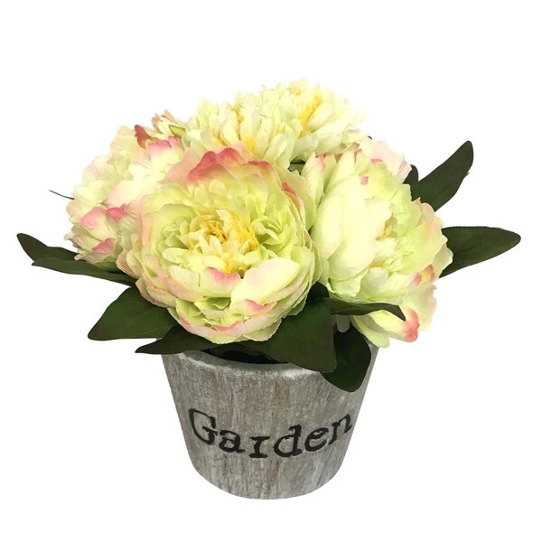 Jeco 4.72 x 4.33 in. Peony In Paper Pulp Pot - HD-BT113
