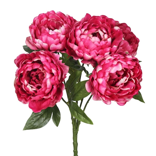 Dare2Decor Peony Bunch X5-Hot Pink Floral Bush - DA582339