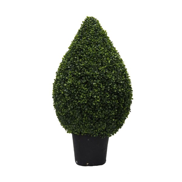 Dare2Decor UV Boxwood Teardrop Shaped Everyday Topiary in Pot - 36 in. - DA592612