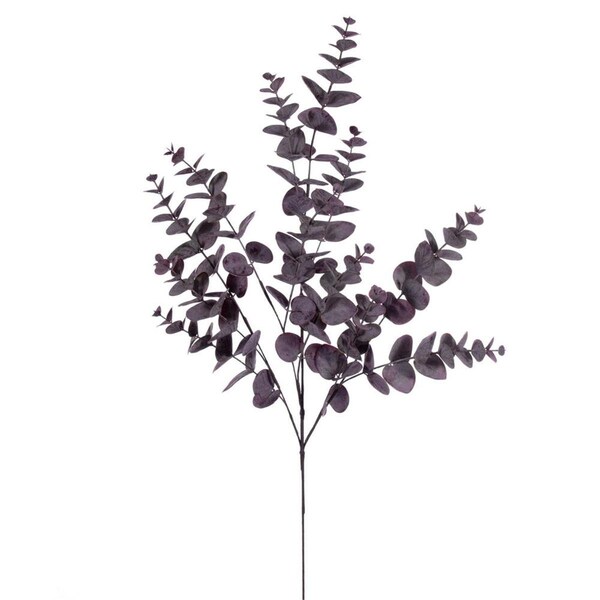 Dare2Decor 34 in. Spiral Euclyptus Spray Flower Leaf, Burgndy, 3PK - DA3259250