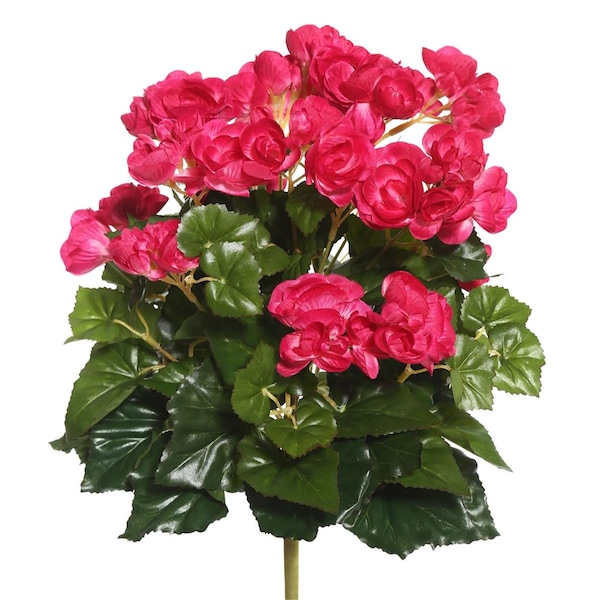 Dare2Decor Hot Pink Begonia Floral Bush 15.25 in. - DA579382