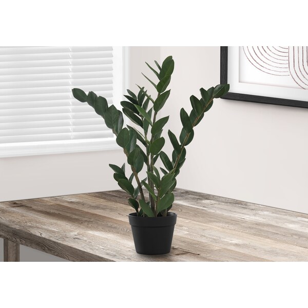 Monarch Specialties Artificial Plant 29" Tall Zz Tree, Indoor, Faux, Fake, Floor, Greenery, Potted, Real Touch - I 9506