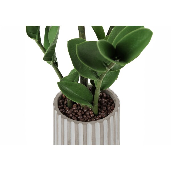 Monarch Specialties Artificial Plant, 20" Tall, Zz, Indoor, Faux, Fake, Table, Greenery, Potted, Real Touch, Decorative - I 9500