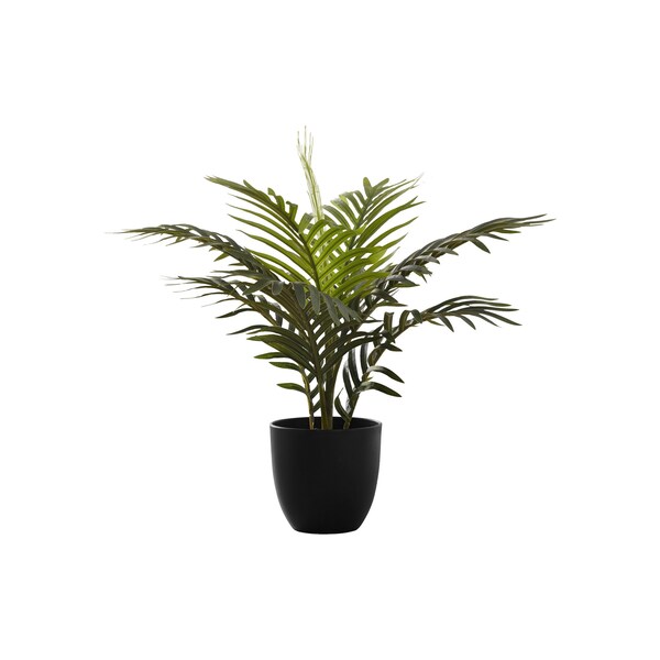 Monarch Specialties Artificial Plant 20" Tall, Palm, Indoor, Faux, Fake, Table, Greenery, Potted, Real Touch, Decorative - I 9501