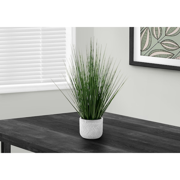 Monarch Specialties Artificial Plant 21" Tall Grass, Indoor, Faux, Fake, Table, Greenery, Potted, Real Touch, Decorative - I 9574