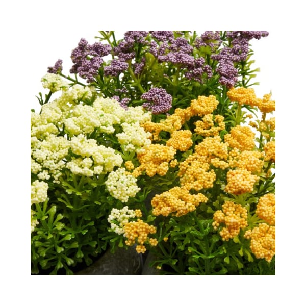 Nature Spring Faux Flowers-3-Piece Assorted Natural Lifelike Floral 6.25" Tall Arrangements, Greenery in Vases - 684043NYT