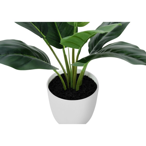 Monarch Specialties Artificial Plant 17" Tall Aureum Indoor, Faux, Fake, Table, Greenery, Potted, Real Touch, Decorative - I 9502