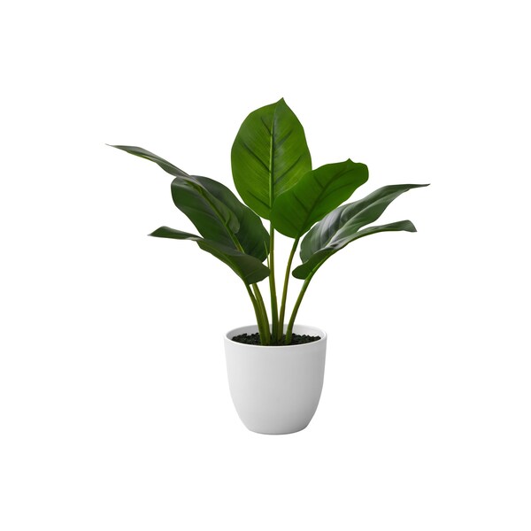 Monarch Specialties Artificial Plant 17" Tall Aureum Indoor, Faux, Fake, Table, Greenery, Potted, Real Touch, Decorative - I 9502