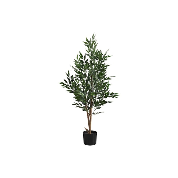Monarch Specialties Artificial Plant 47" Tall Acacia Tree, Indoor, Faux, Fake, Floor, Greenery, Potted, Silk, Decorative - I 9520