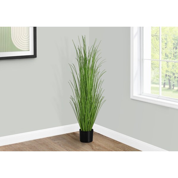 Monarch Specialties Artificial Plant, 47" Tall, Grass Tree, Indoor, Faux, Fake, Floor, Greenery, Potted, Real Touch - I 9565