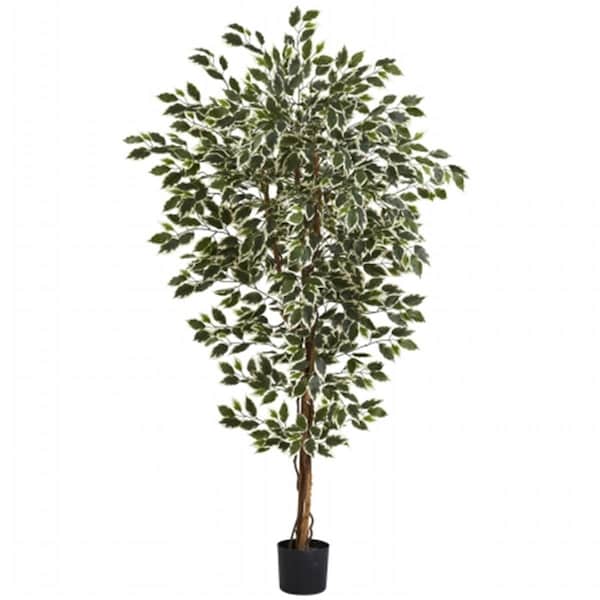 Nearly Natural 6 ft. Hawaiian Ficus Tree x3 With 1008 Leaves - 5437