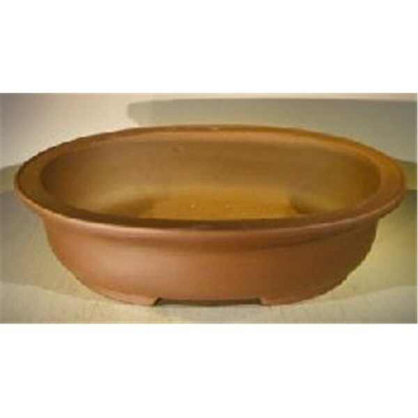 Paisaje Unglazed Ceramic Bonsai Pot, Tan - Oval - PA2203503