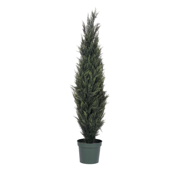 Vickerman Plastic Pond Cypress Everyday Tree with 2318 LVS - 6 ft. - T160172