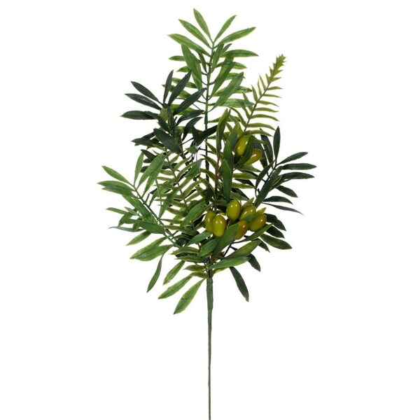 Dare2Decor 20.5 in. Mixed Olive Leaf Spray Flower Leaf, Green, 3PK - DA3270053