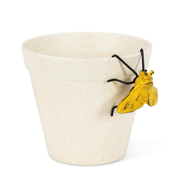 Abbott Collection 3 in. Cast Iron Hanging Bee, Yellow - Small - AB-27-IRONAGE-447