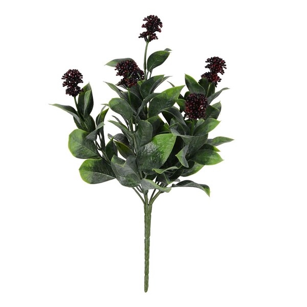Dare2Decor 13.5 in. Berry Ficus Bush with UV Coated Spray - DA3253692