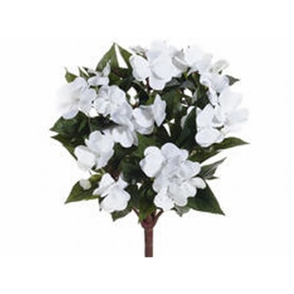 Allstate FBI633-WH 13.7 in. Guinea Impatiens Bushes White- Case of 6 - FBI633-WH