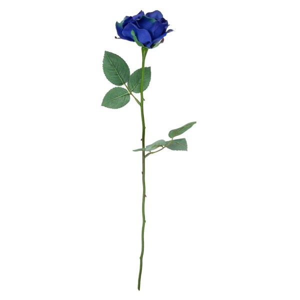 Allstate 23 in. Blooming Rose Artificial Silk Floral Pick Flowers, Blue - 33401293