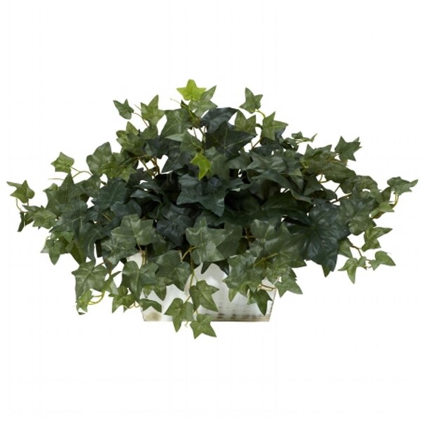 Nearly Natural Ivy with White Wash Planter Silk Plant - 6715