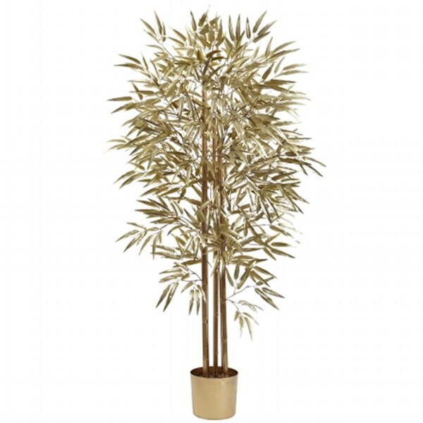 Nearly Natural 5 ft. Golden Bamboo Tree With 880 Leaves - 5395