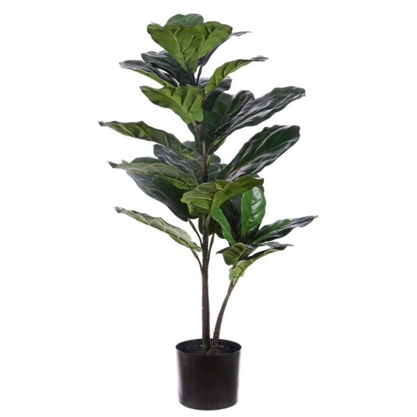 Safavieh Faux Ficus Lyrata Potted Tree, Black - FXP1009A