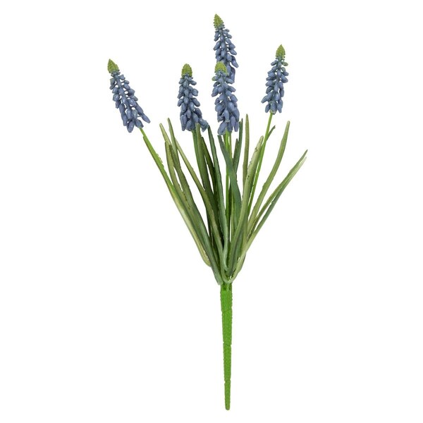 Allstate 12.5 in. Muscari Artificial Floral Spray Flowers, Blue - 35164011