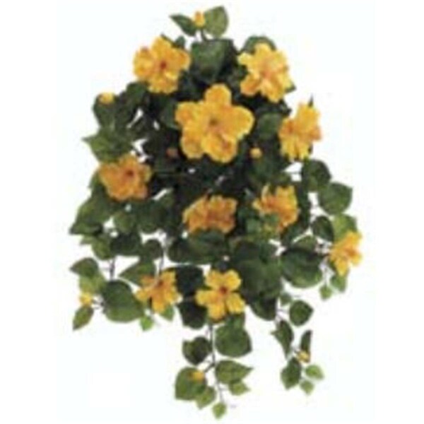 Allstate 26 in. Yellow Hibiscus Hanging Bushes X13, 4PK - FBH216-YE