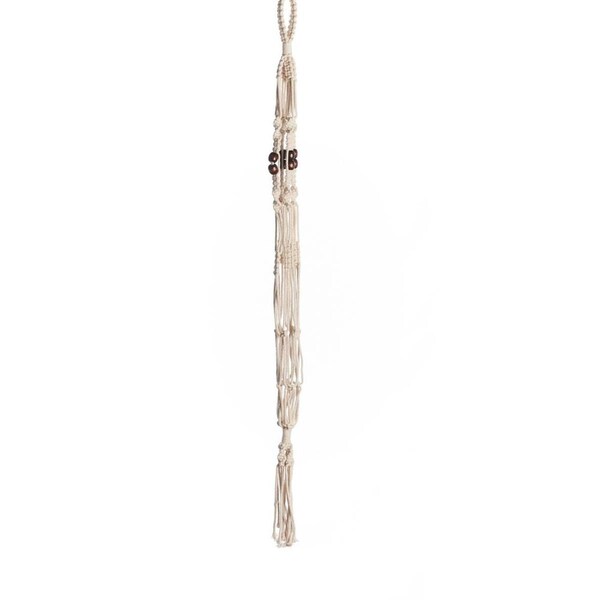 Auric 42 in. Beaded Cotton Woven Plant Hanger Brown - AU3863596