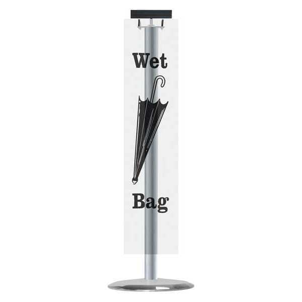 Tensabarrier Wet Umbrella Bag Holder, Satin Aluminum - 52391-1S-US