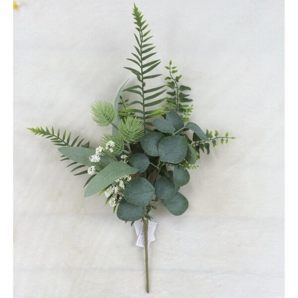 Mdr Trading AI-FL7131-Q06 Green with Cream Floral Accents Pick Artificial Flower - Set of 6 - AI-FL7131_Q06