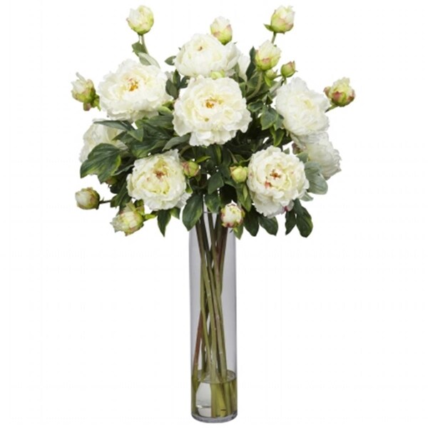 Dare2Decor Peony with Cylinder Silk Flower Arrangement - DA416993