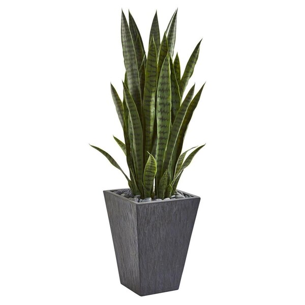 Dare2Decor 45 in. Sansevieria Artificial Plant in Sate Planter - DA3075225