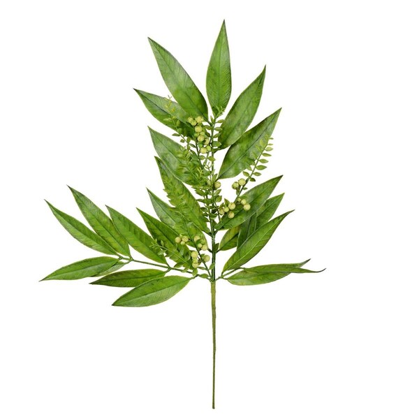 Vickerman 23 in. Green Willow White Berries Spray - FK180201