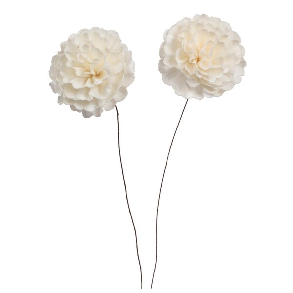 Dare2Decor 4 in. Camellia Sola Flower Stem Artificial Flower, Natural - 12 in. - 12 per Bag - DA3267781