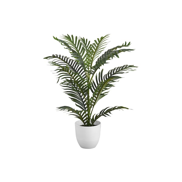 Monarch Specialties Artificial Plant, 28" Tall, Palm Tree, Indoor, Faux, Fake, Floor, Greenery, Potted, Real Touch - I 9508