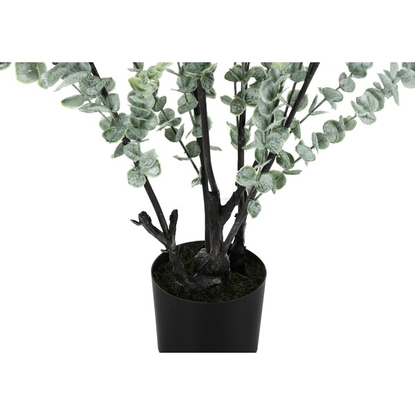 Monarch Specialties Artificial Plant, 44" Tall, Eucalyptus Tree, Indoor, Faux, Fake, Floor, Greenery, Potted, Real Touch - I 9561