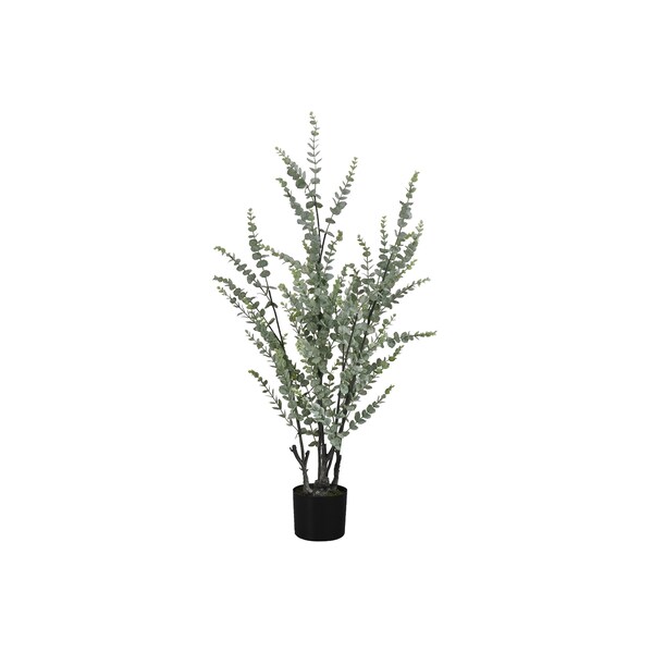 Monarch Specialties Artificial Plant, 44" Tall, Eucalyptus Tree, Indoor, Faux, Fake, Floor, Greenery, Potted, Real Touch - I 9561