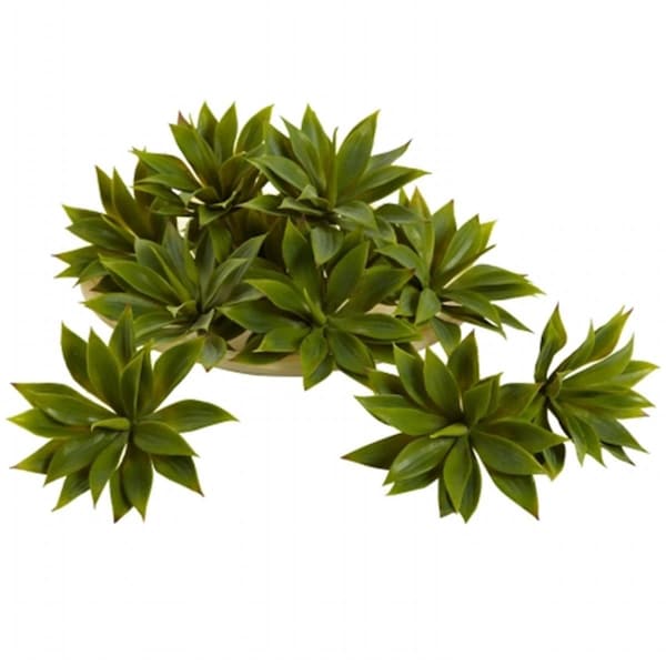Nearly Natural Mini Agave Succulent Plant - Set of 12, 12PK - 6110-S12