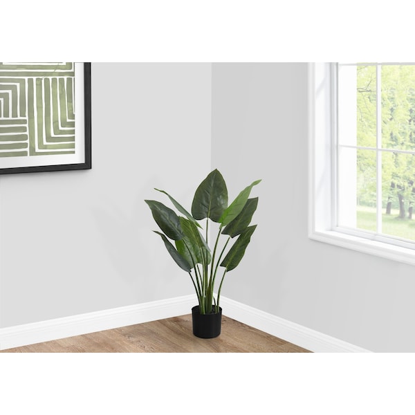 Monarch Specialties Artificial Plant, 37" Tall, Aureum Tree, Indoor, Faux, Fake, Floor, Greenery, Potted, Real Touch - I 9509