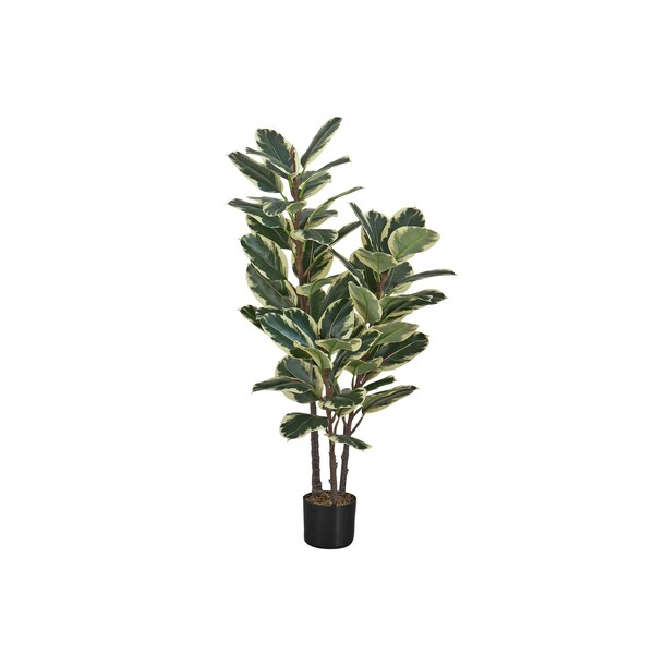 Monarch Specialties Artificial Plant, 47" Tall, Oak Tree, Indoor, Faux, Fake, Floor, Greenery, Potted, Real Touch - I 9544