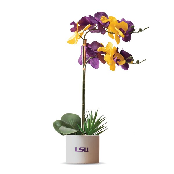 Forever Leaf LSU Faux Orchid Plant w/Ceramic Pot - FL05111LSU