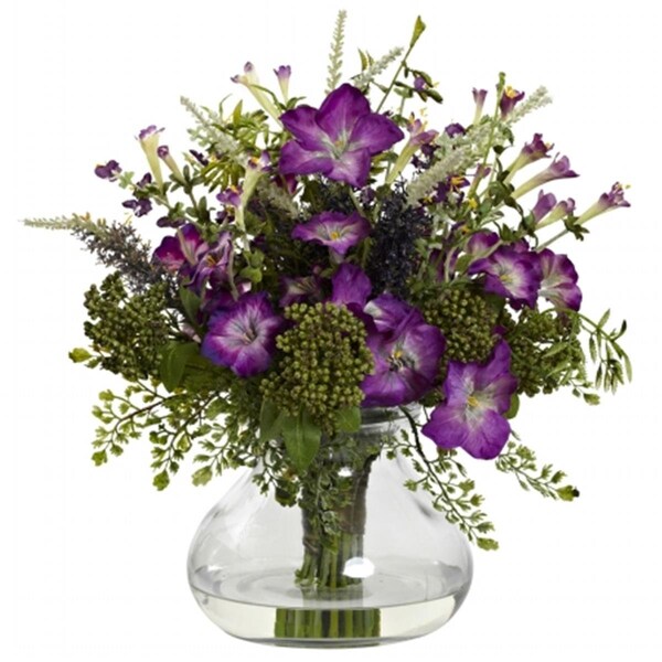 Dare2Decor Large Mixed Morning Glory With Vase - DA403651