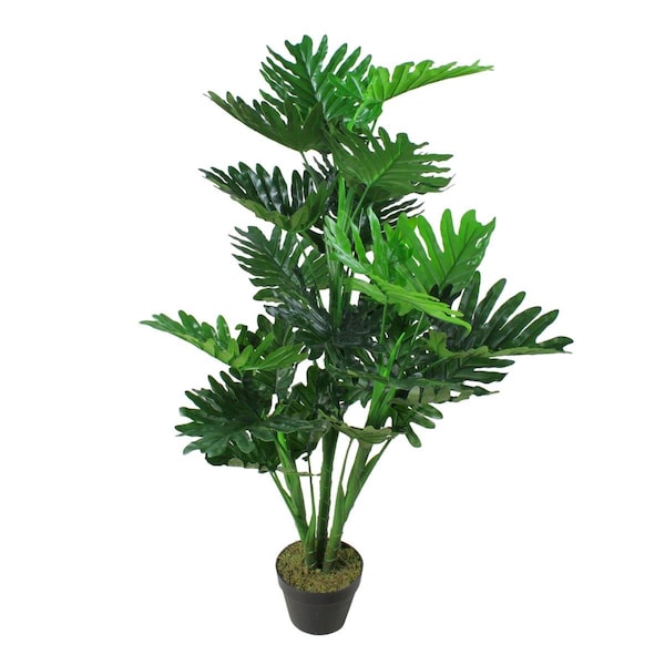 Lovelyhome 50 in. Artificial Philodendron Selloum Potted Plant, Green - Large - LO1775920