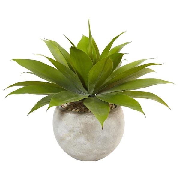 Nearly Natural Agave in Sand Colored Bowl - 6959